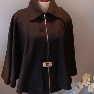 Vero Moda black wool cape coat